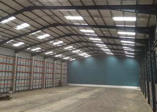 Neaton Business Park, internal view of warehouse unit